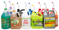 The No Spill Spout fits on over 185 brands of 1 gallon refill jugs of cleaning solutions, detergents, automotive products for household needs. 